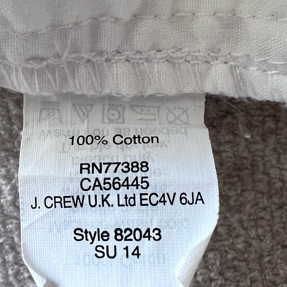 Y2K J. Crew Chino White Cotton Shorts SZ: 00 Classic Preppy Style 4” - Picture 10 of 12